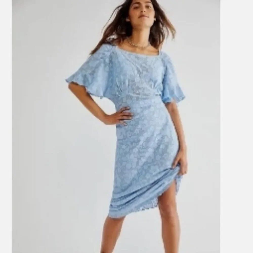 NWT Free People Libby Lace Midi Dress Set in Size M